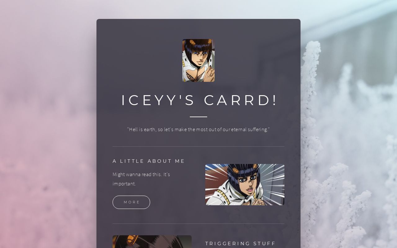 Carrd profile picture for @iceyy